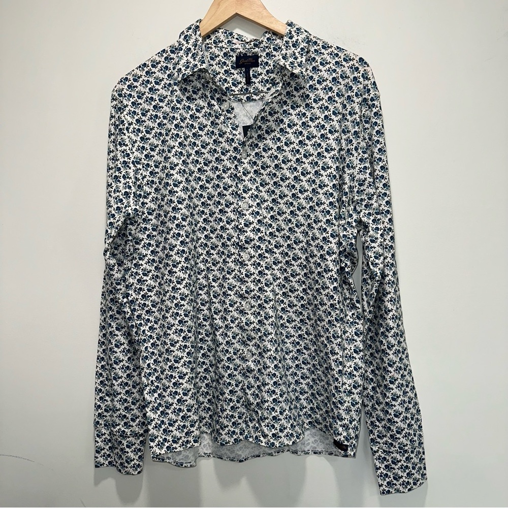 Nwt Good man brand Men's floral button down shirt sz L #V2